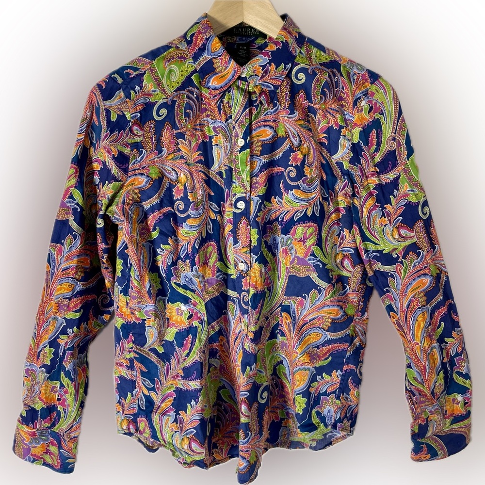90's Lauren Ralph Lauren Paisley Blouse